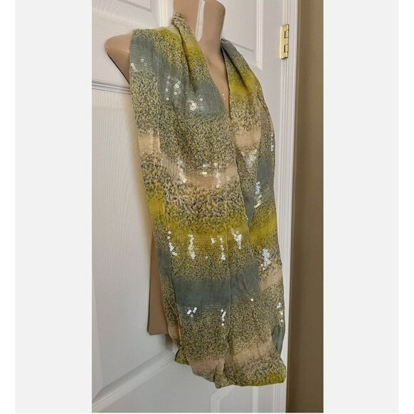BCBGeneration Infinity Sequined Scarf Nordstrom Designer Mixed Print Cottagecore - Picture 5 of 7